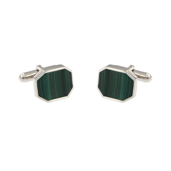 Gemelli CikOrefice Gioielli Uomo in Argento Malachite 444 MAL GEM - 444 MAL GEM